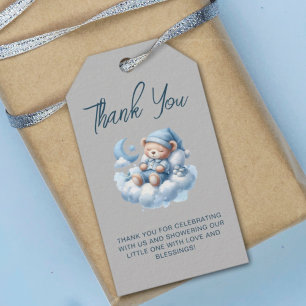 Etiqueta Para Presente Cute ursinho em aquarela agradecimento baby shower