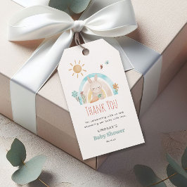 Etiqueta Para Presente Cute Watercolor Bunny Baby Shower Agradecimento
