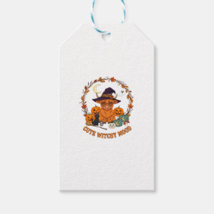 Etiqueta Para Presente Cute Witchy Mood Halloween Vaca das Terras Altas G
