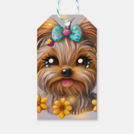 Etiqueta Para Presente Cute Yorkie Kawaii