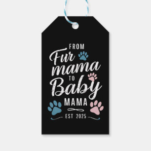 Etiqueta Para Presente Da Pele Mamãe à Bebê Mamãe no Est 2025 Gato Mãe