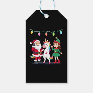 Etiqueta Para Presente Dabbing Papai Noel Elfo Unicórnio Natal Crianças M