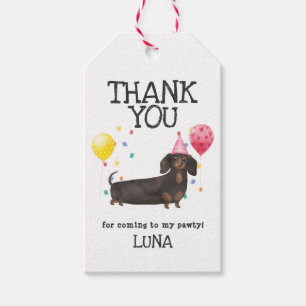 Etiqueta Para Presente Dachshund Dog Aniversário Obrigado A Favor Da Eti