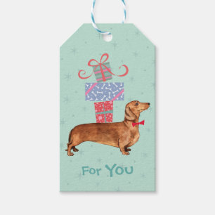 Etiqueta Para Presente Dachshund dos presentes de aniversário