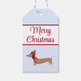 Etiqueta Para Presente Dachshund Natal Gift Tags com String