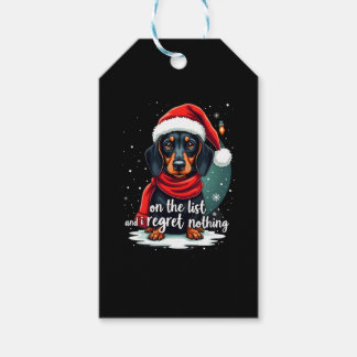 Etiqueta Para Presente Dachshund Papai Noel Na Lista Travessa Dachshund C