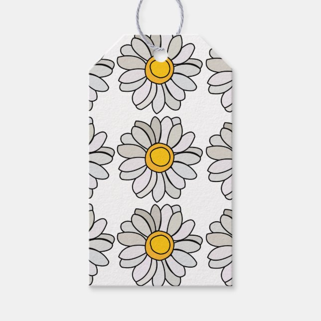 Etiqueta Para Presente Daisy Flower Floral Daisy (Frente)