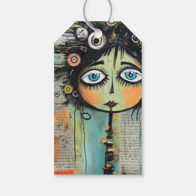 Etiqueta Para Presente Damas Artísticas 8 (Verso)