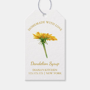Etiqueta Para Presente Dandelion Syrup Hang Tag l Branco