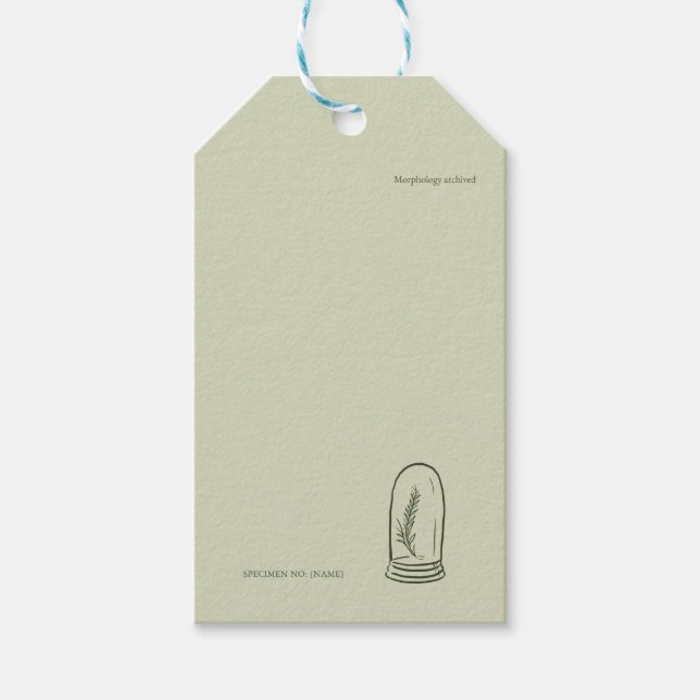 Etiqueta Para Presente Dark Academia Botany Garden Reader Gift (Frente)