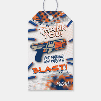 Etiqueta Para Presente Dart Gun Obrigado Tag
