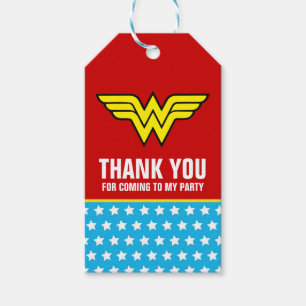 Etiqueta Para Presente DC Comics Wonder Woman Logo Happy Birthday