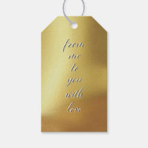 de mim para você com amor sqrbll 2 sided Gift Tag