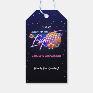 Etiqueta Para Presente De volta às Marcas do Presente Neon dos anos 80