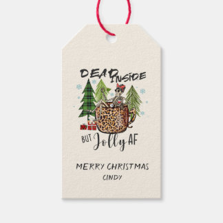 Etiqueta Para Presente Dead Inside Jolly AF Funny Christmas