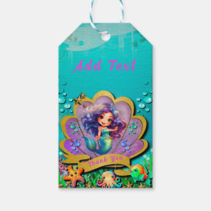 Etiqueta Para Presente Debaixo do Mar & Festa de Aniversário da Sereia Me