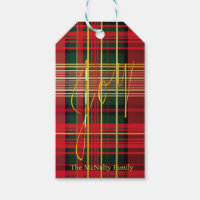 Decoração Clássica da Caligrafia de Tartan 'Joy' X