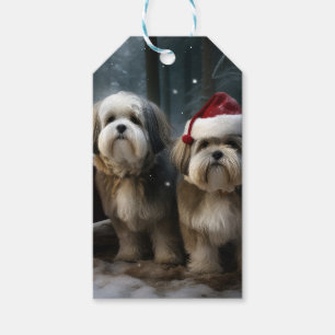 Etiqueta Para Presente Decoração de Natal com Trenó de Neve Malti Tzu