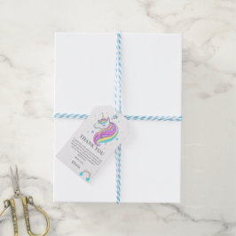 Etiqueta Para Presente Decorações de Festa de aniversário Unicórn