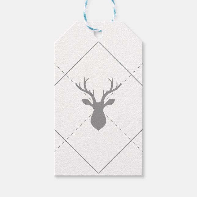 ETIQUETA PARA PRESENTE DEER HEAD ARGYLE (Frente)