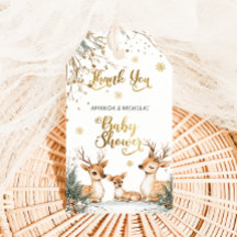 Deer Winter Chá de fraldas Obrigado