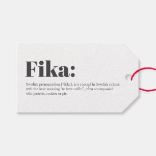 Etiqueta Para Presente Definição de FIKA sueca