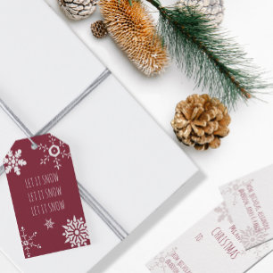 Etiqueta Para Presente Deixar Neve Floco de Neve Personalizado De