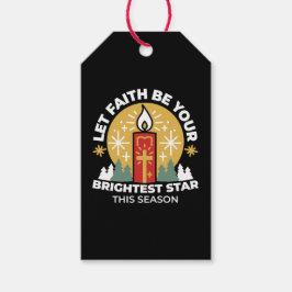 Etiqueta Para Presente Deixe a Fé ser sua arte mais brilhante na vela