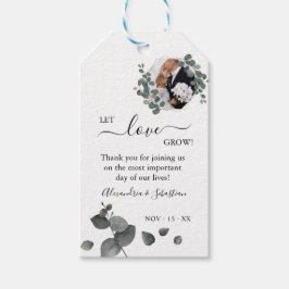 Etiqueta Para Presente Deixe O Amor Crescer Eucalyptus Greenery Casamento