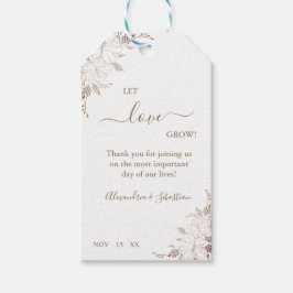 Etiqueta Para Presente Deixe O Amor Crescer O Casamento Floral Favorecer 