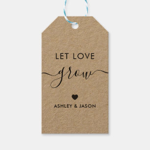 Etiqueta Para Presente Deixe O Amor Crescer, Plante Dica, Casamento, Kraf