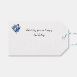 Etiqueta Para Presente Delft Blue Balloons personalizáveis