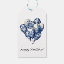 Etiqueta Para Presente Delft Blue Balloons personalizáveis