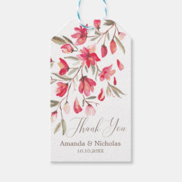 Etiqueta Para Presente Delicar obrigado de casamento cor-de-água rosa