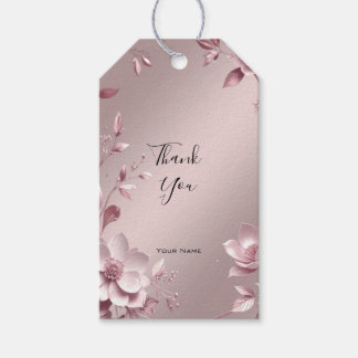 Etiqueta Para Presente Delicate Pink Floral Gift Tag