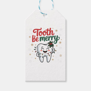Etiqueta Para Presente Dente Seja Alegre Natal Divertido Dentista Odontol