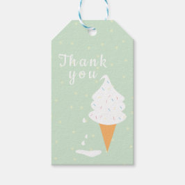 Etiqueta Para Presente Derretendo Cone De Sorvete De Baunilha Com Serpent