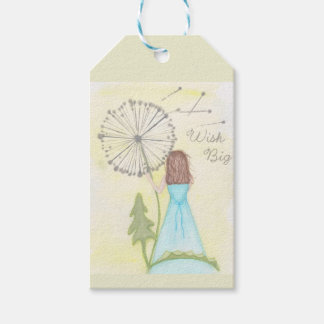 Etiqueta Para Presente Deseje uma garotinha dandelion
