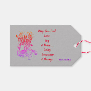 Etiqueta Para Presente Desejo de alegria de amor paz