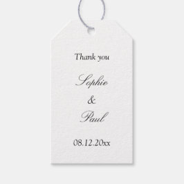 Etiqueta Para Presente Desejo De Casamento Minimalista Elegante Obrigado