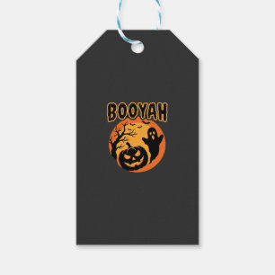 Etiqueta Para Presente Desenho de Abóbora Fantasma Booyah Halloween