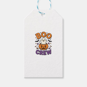 Etiqueta Para Presente Desenho de Camisa de Halloween de Abóbora Fantasma