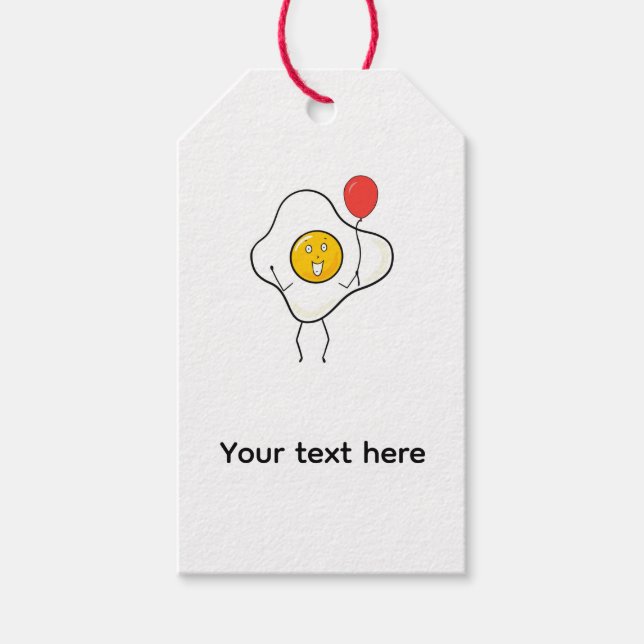 Etiqueta Para Presente Desenho de ovo com balão, personalize, personalize (Frente)