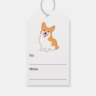Etiqueta Para Presente Desenho do Corgi