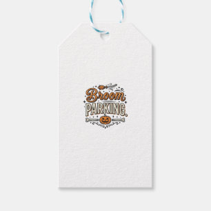 Etiqueta Para Presente Desenho Vetorial de Bruxa Vintage de Halloween de 