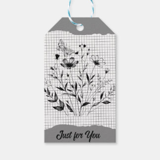 Etiqueta Para Presente Desenhos do Jardim da Borboleta