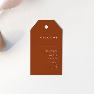 Etiqueta Para Presente Deserto Simples Terracotta Wedding Welcome