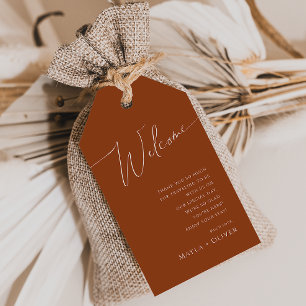 Etiqueta Para Presente Deserto Whimsic Terracotta Wedding Welcome