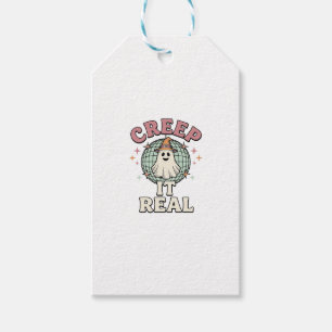 Etiqueta Para Presente Design de Camisa de Halloween Creep It Real Ghost 