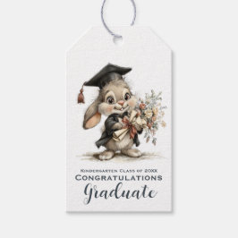 Etiqueta Para Presente Design de coelho de graduação de jardim de infânci